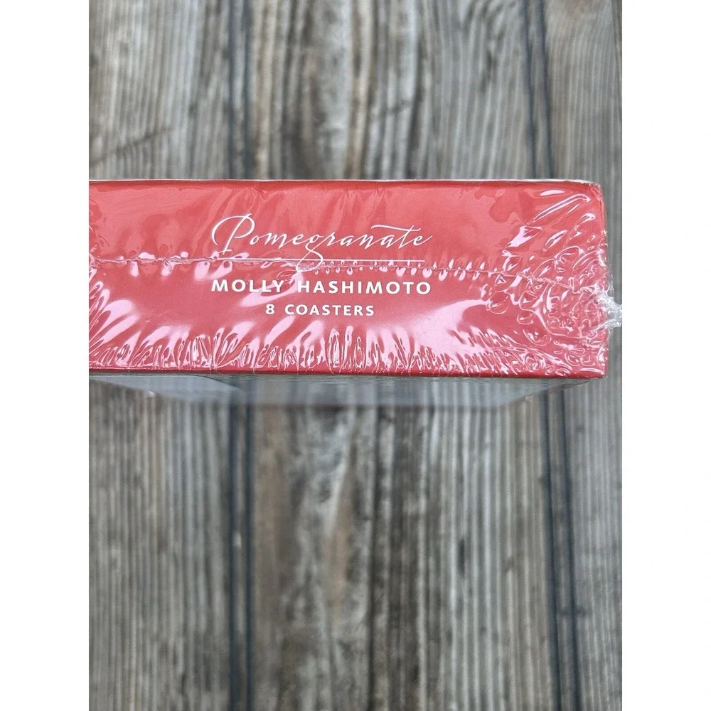 Hummingbird Set Of 8 Drink Coasters By Molly Hashimoto Pomegranate Brand Art NIB